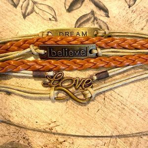 Dream, Believe, Love Bracelet